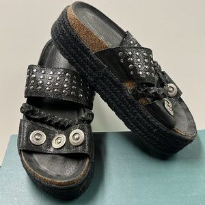 Black Studded Women's Sandals